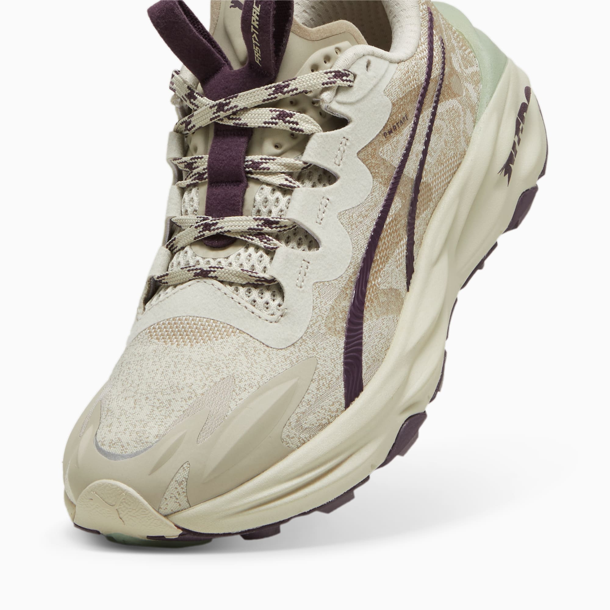 PUMA Fast-Trac NITROâ¢ 3 hardloopschoenen voor Dames, Desert Dust-Oak Branch-Midnight Plum